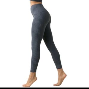 PrAna Womens Gray Faro High Rise 7/8 Legging In Chalkboard M